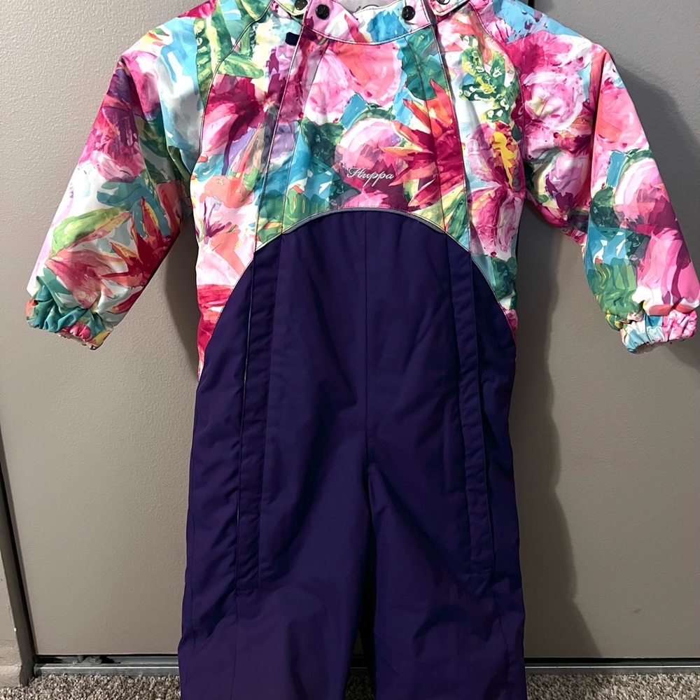 Pink and Purple Raincoat with Vibrant Floral Design